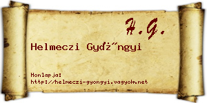 Helmeczi Gyöngyi névjegykártya